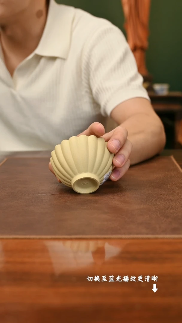 茶壶紫砂静菊杯 本绿80cc