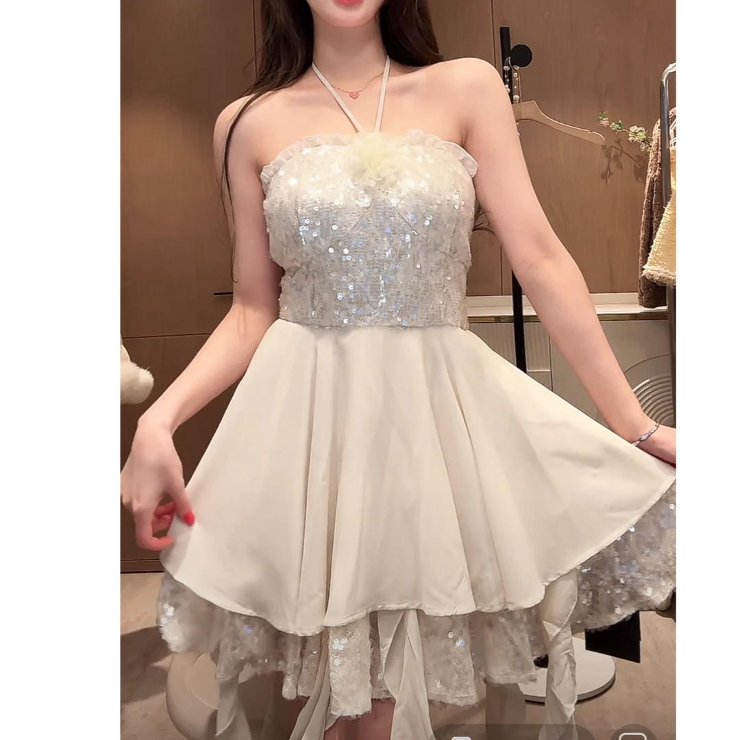 梦境邂逅法式纯欲连衣裙XZ4037#