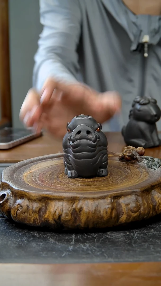 紫砂宜兴紫砂手工野猪
