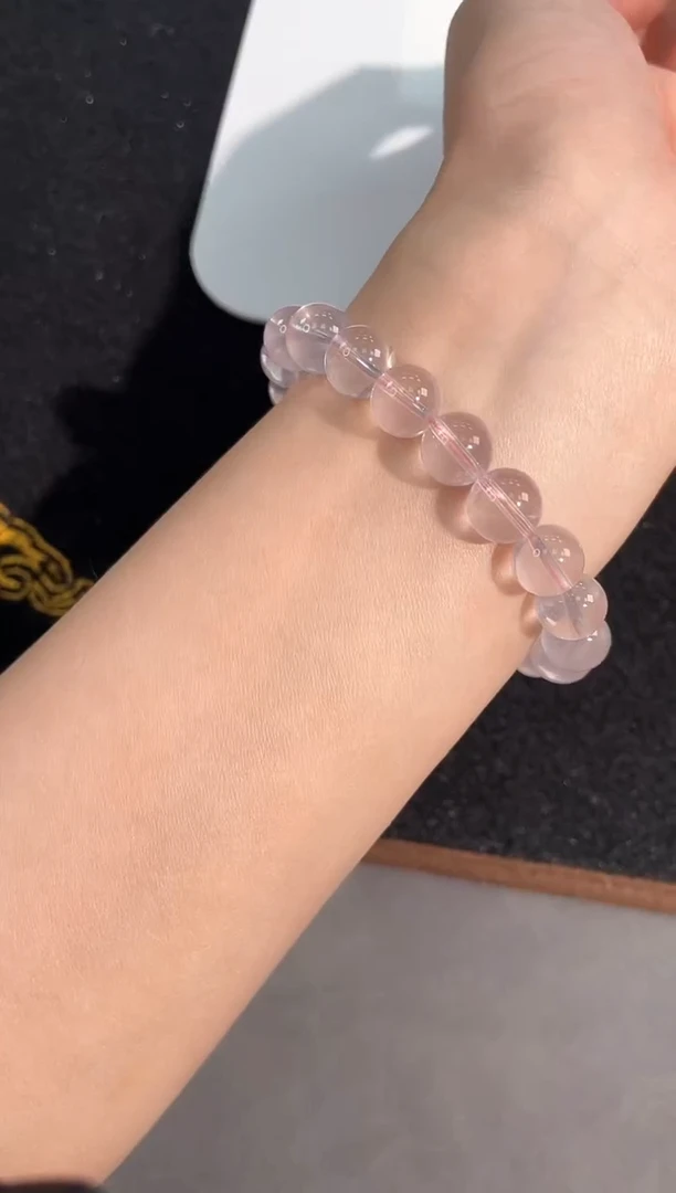 【闪购商品】水晶手链未镶嵌40号星光粉水单圈9.5mm