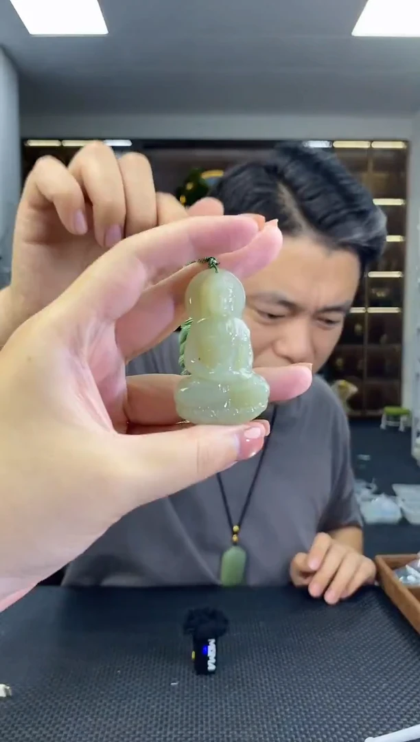 颈饰未镶嵌和田玉释迦牟尼佛清货3