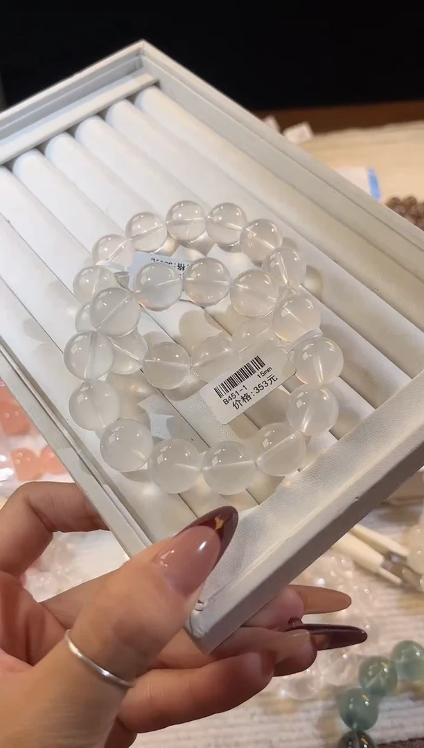 合成欧泊未镶嵌手串多样性发一C1奶白15mm