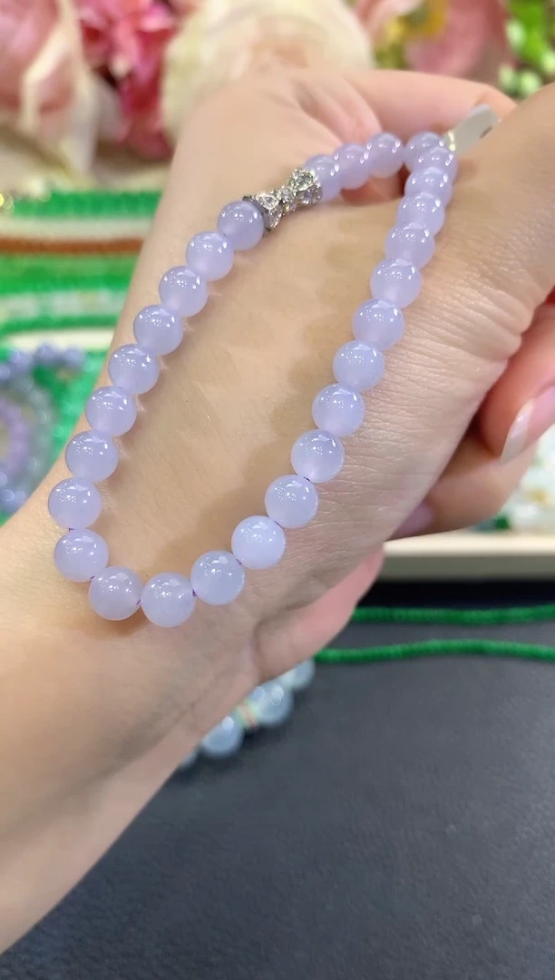 未镶嵌手串翡翠c43紫货有色差多样性一件发货