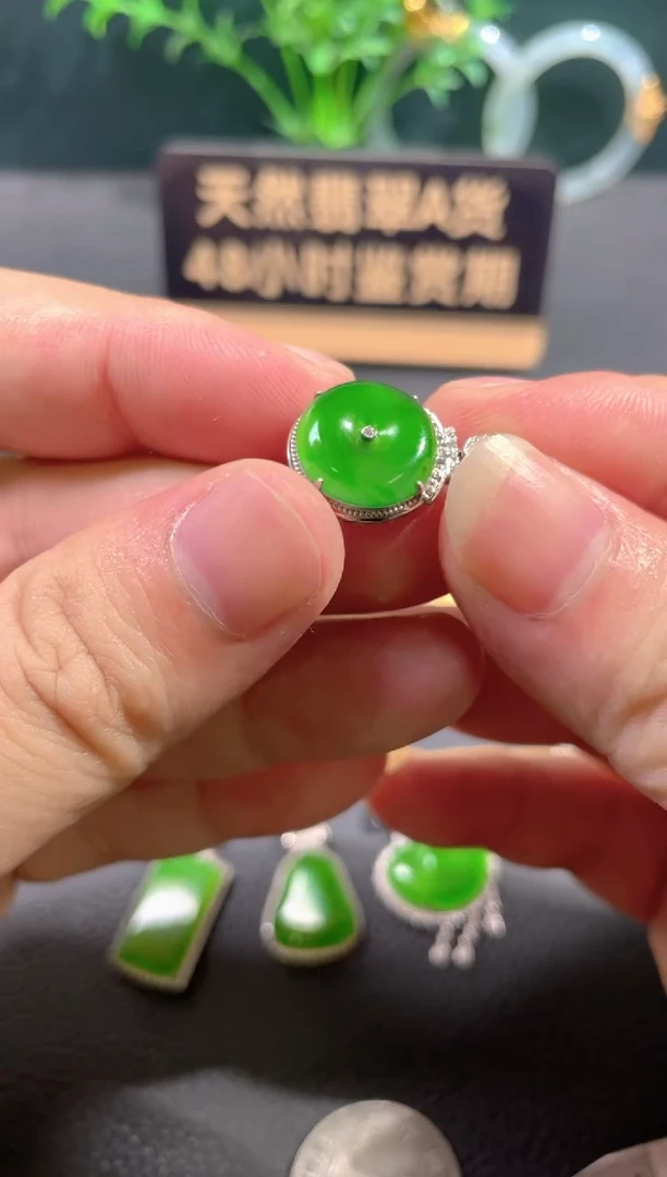 翡翠18K金镶嵌颈饰翡翠