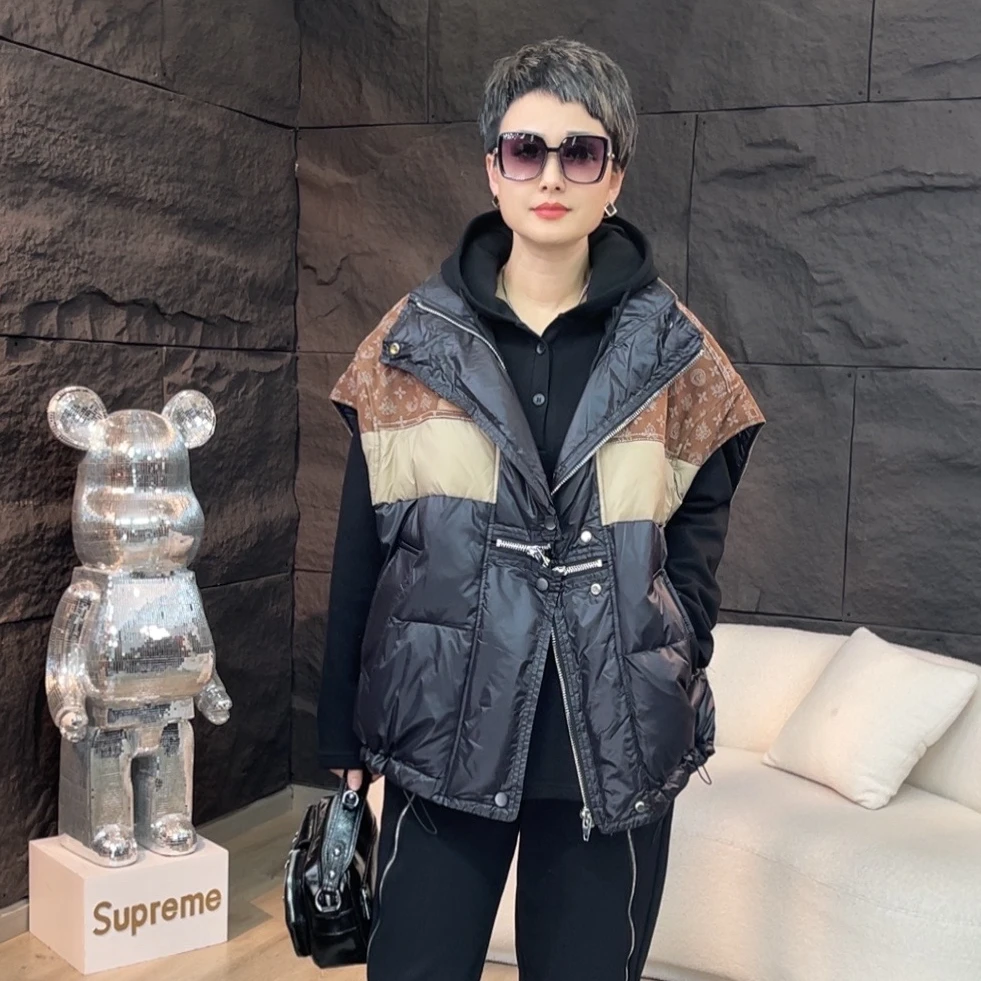 【雨田定制】时尚马甲2024年冬季拼接显瘦洋气欧版百搭马夹