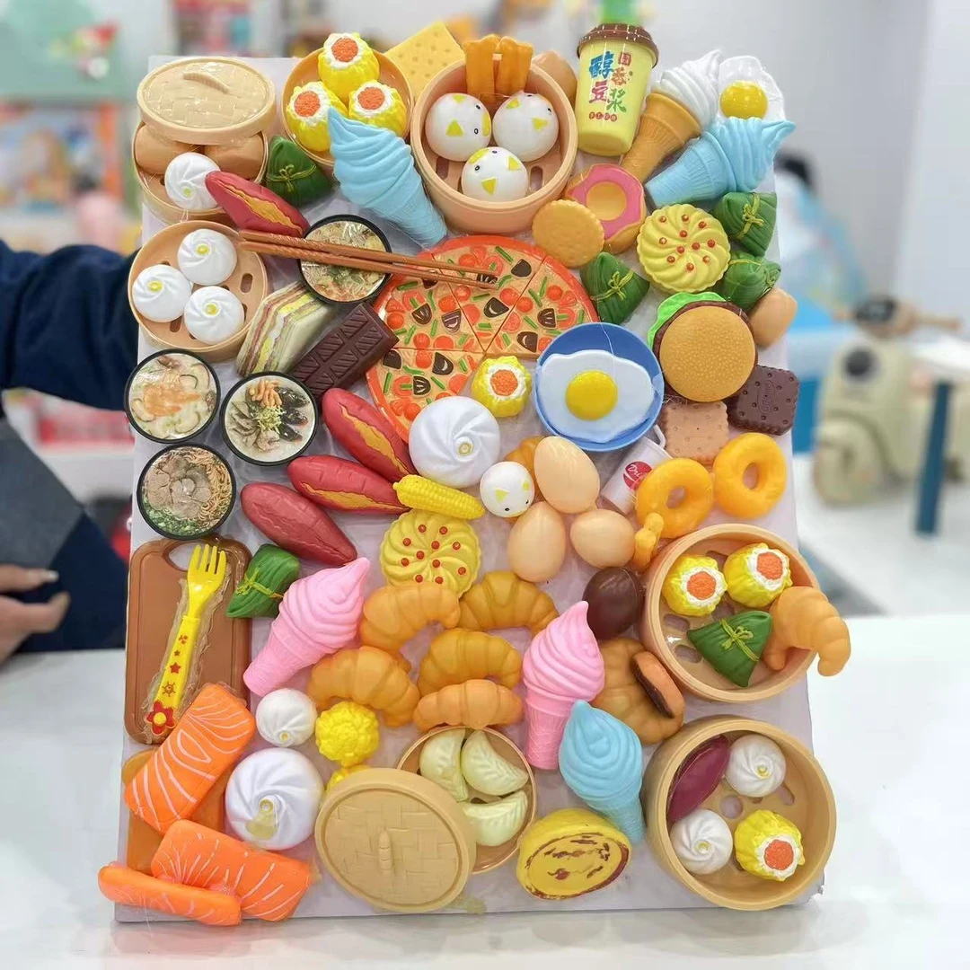 【艾】早餐点心玩具模型57件多种款式随机发t