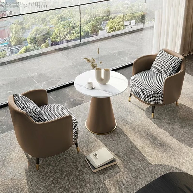 简约阳台三件套双人组合休闲酒店接待售楼处洽谈桌椅会客区美容院