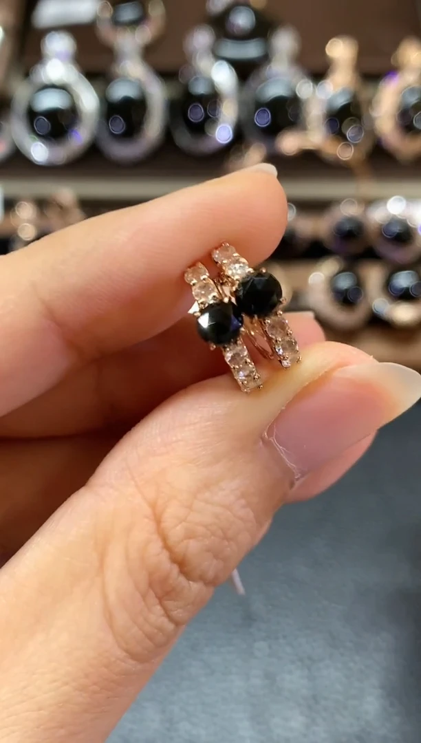 18K金镶嵌翡翠耳饰C30 多样性一件发