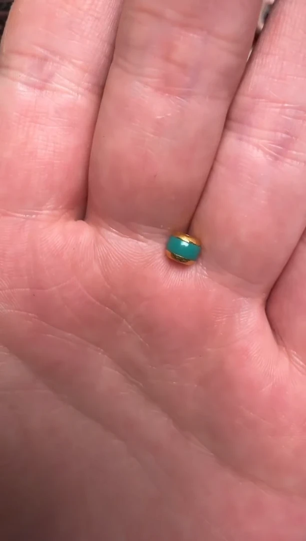 【闪购商品】绿松石颈饰足金镶嵌松石单珠