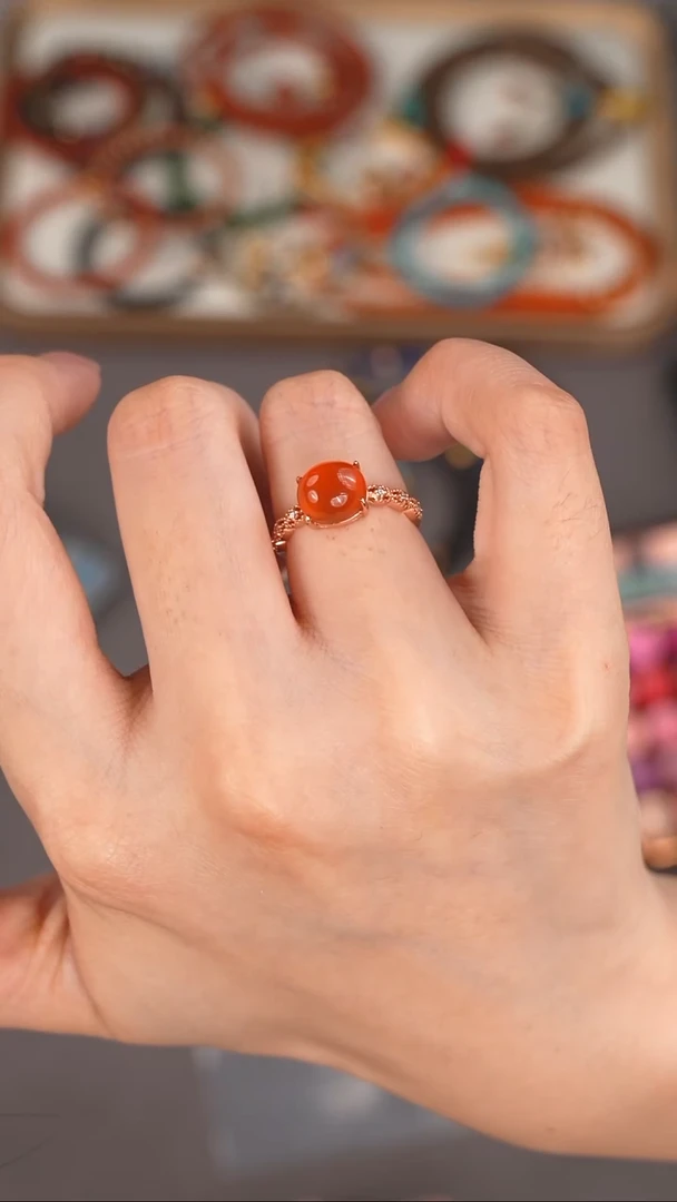 玛瑙/玉髓戒指未镶嵌口****可11111111111