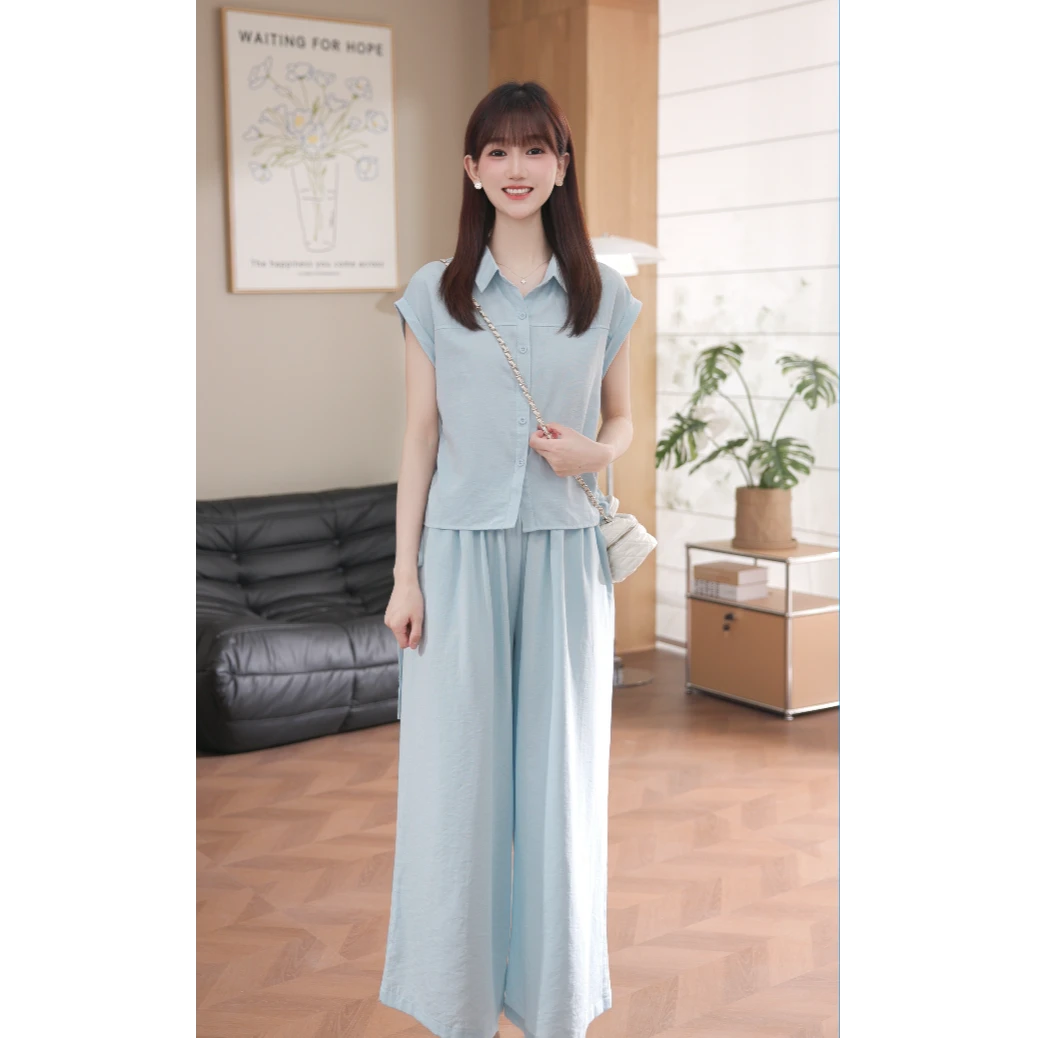 【珂珂】洋气减龄显瘦遮肉两件套今年流行夏季新款穿搭一整套装