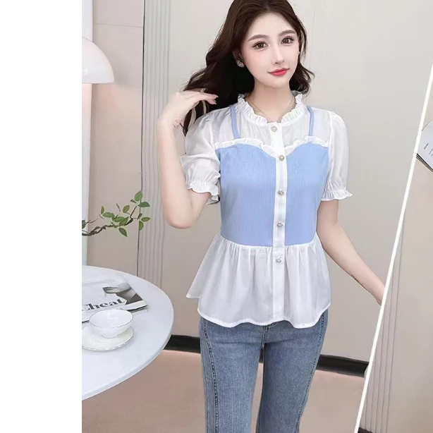 616#新款夏季【衣长55】时尚休闲显瘦气质上衣【3-2】