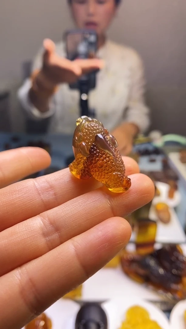 未镶嵌颈饰琥珀SN35-30（金蟾）