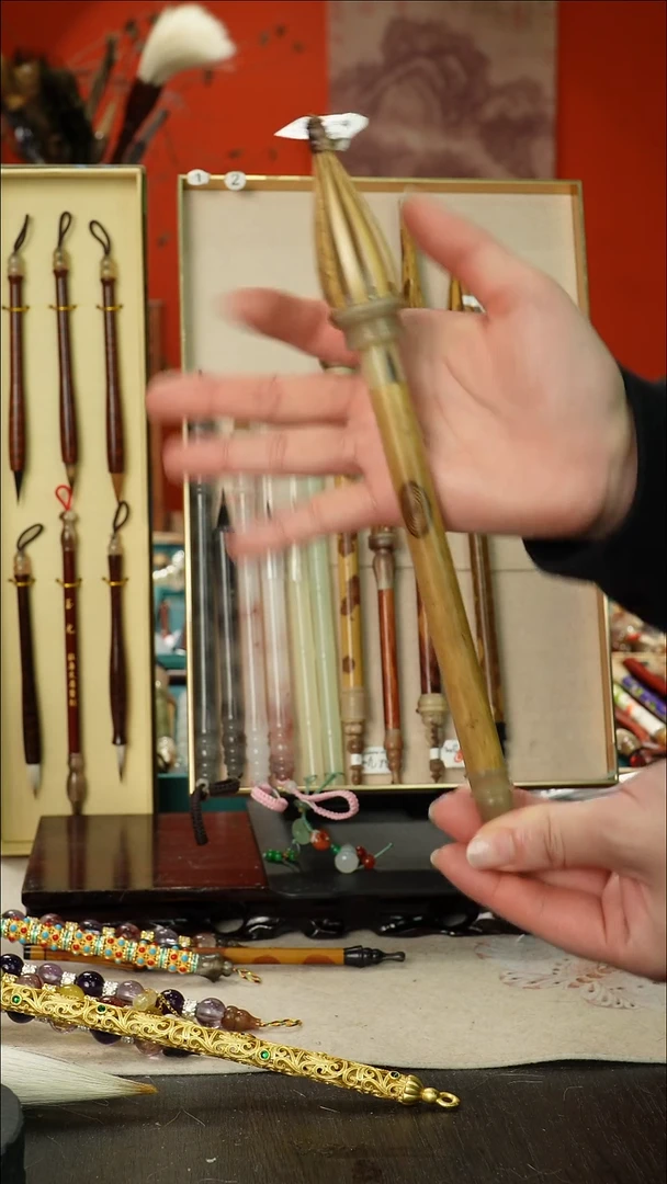 226号闪孤品高货毛笔链接 清水试笔 蘸墨不退