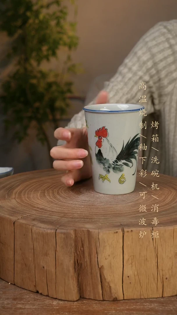 碗瓷景德镇手工手绘高温瓷釉下彩