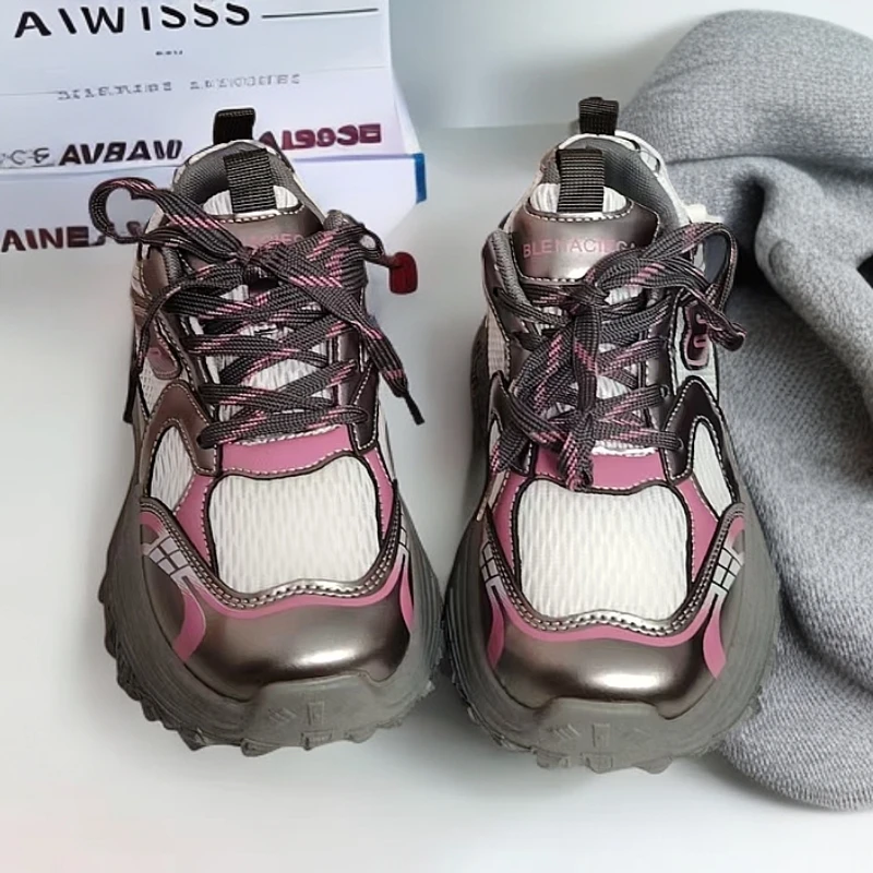 【新疆包邮】25年新款春季厚底菠萝底厚底老爹鞋3712