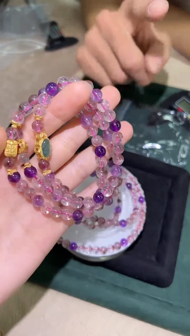 【闪购商品】水晶手链银S925镶嵌0119s045多样性发一