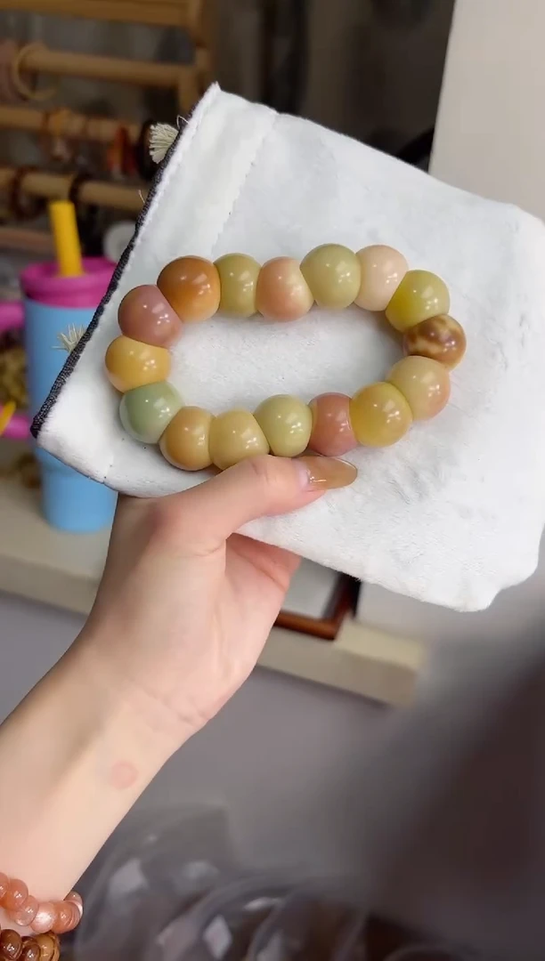 手串菩提根/象牙果沐i52紫美人玉化蒜瓣大肠20mm手串