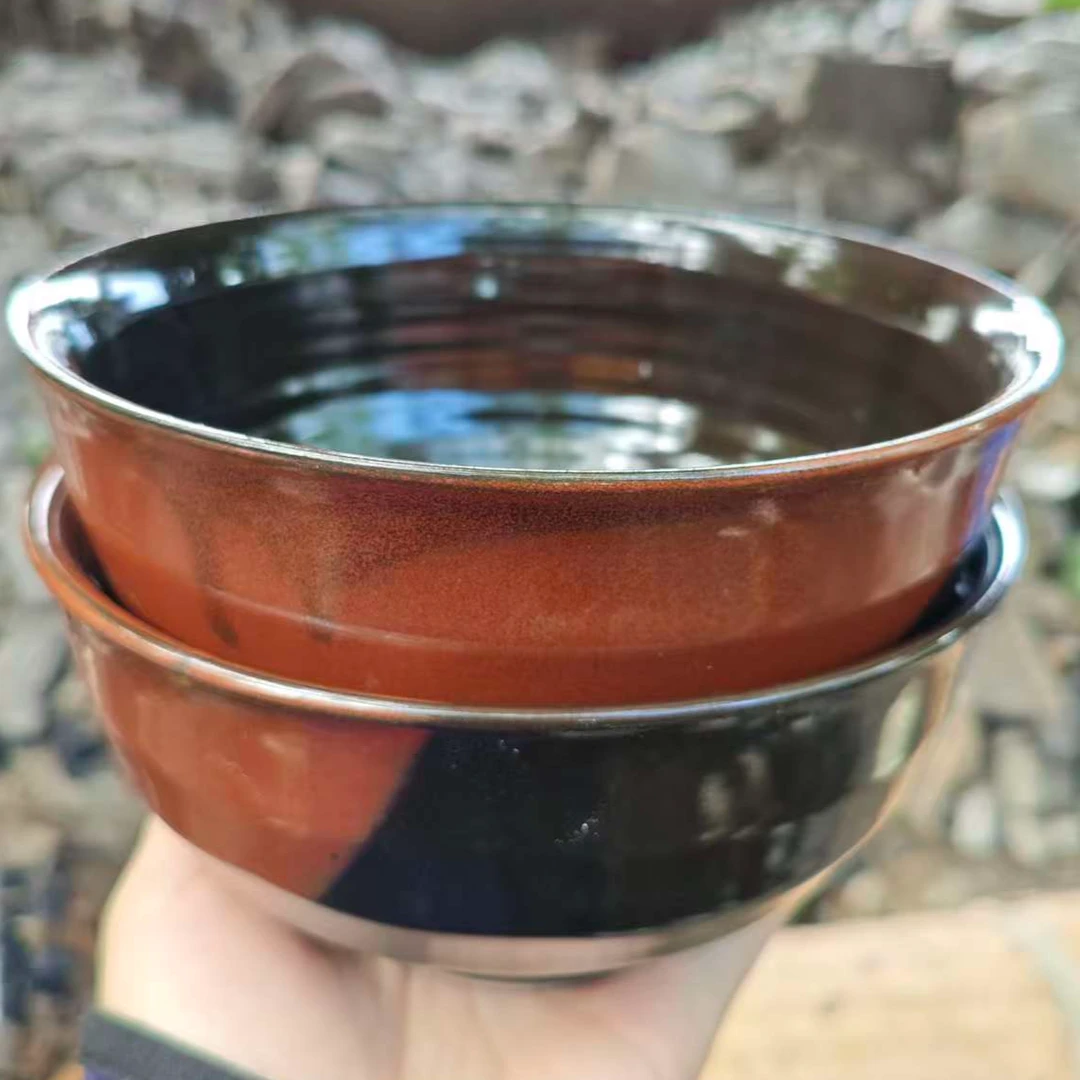 国营老瓷，微瑕介意勿拍，双色大碗2只