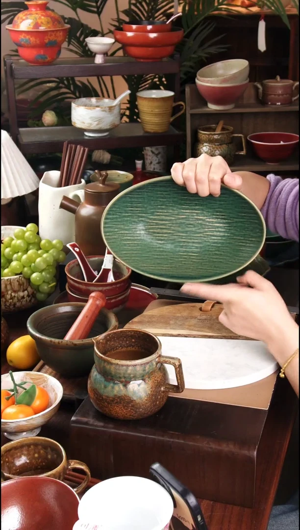 碗景德镇手工高温餐具海棠