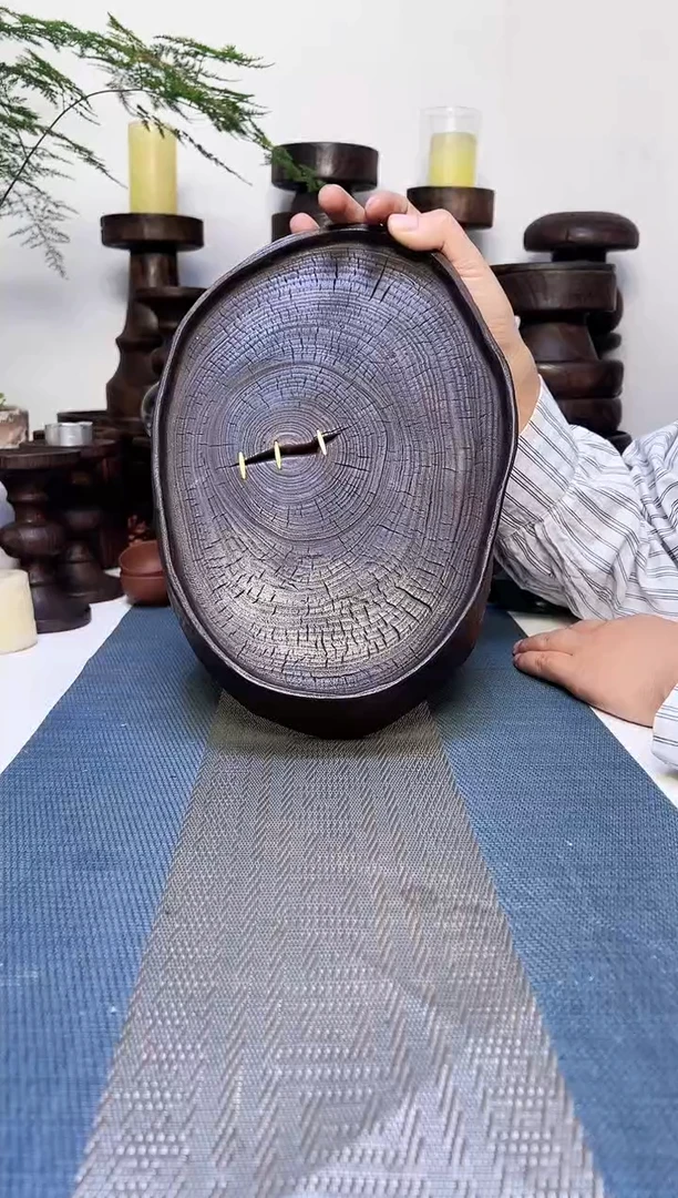 香樟木侘寂风碳化木器