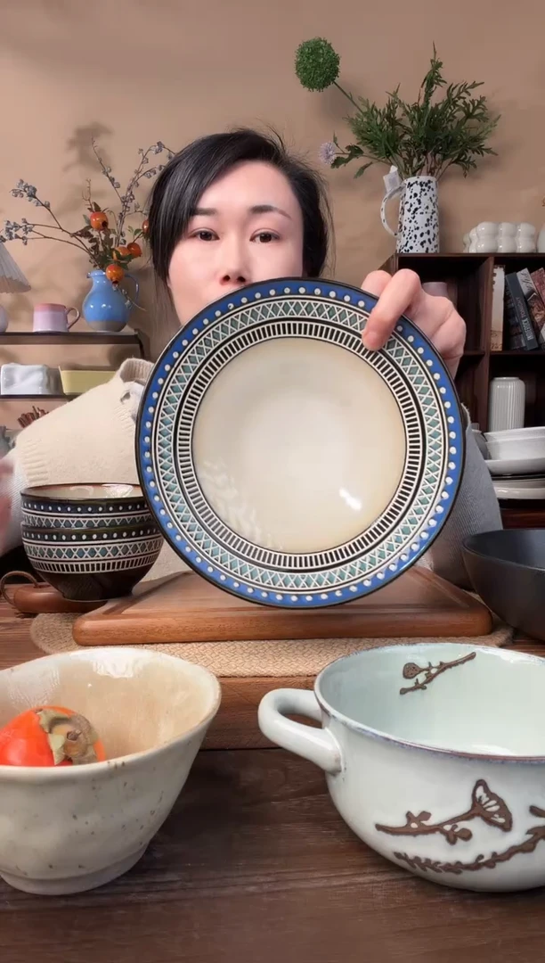 8.5英寸波西米亚小圆盘1只微瑕