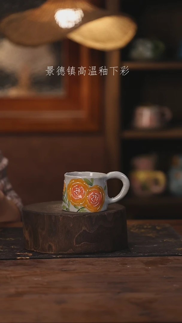 陶瓷景德镇高温釉下手绘陶瓷
