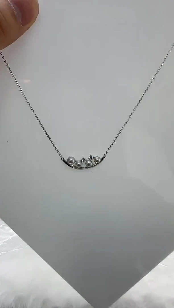 【闪购商品】海水珍珠DA银S925镶嵌c1234 珍珠套链