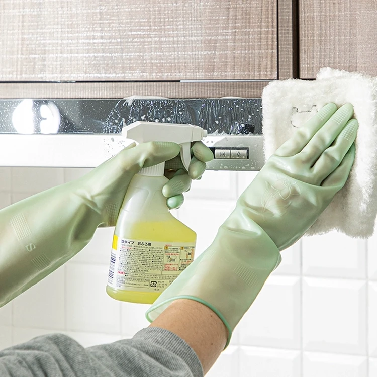 家用乳胶手套厨房家用洗碗乳胶女刷碗皮劳保耐磨工作防水耐用清洁