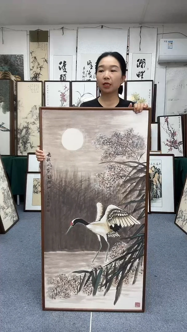 国画62*122实木画框京东包邮手绘