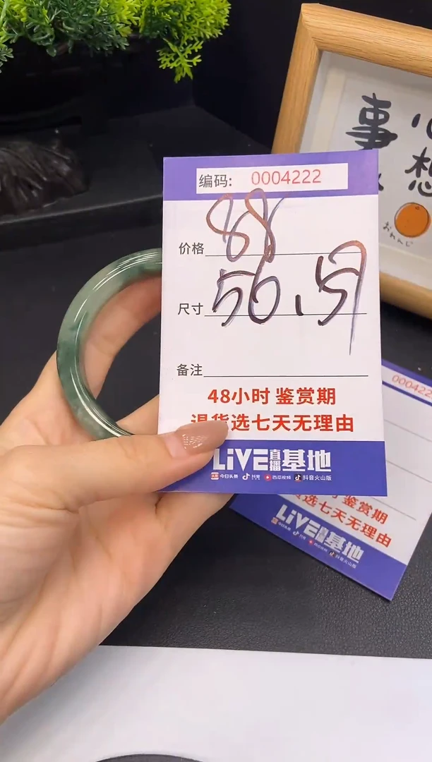 未镶嵌手镯翡翠0004222