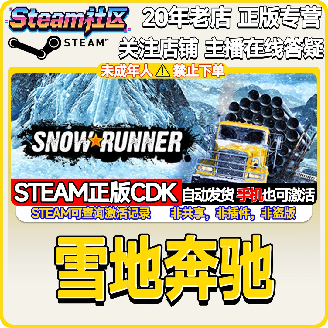 雪地奔驰 SnowRunner 雪地狂奔 正版Steam国区CDKEY