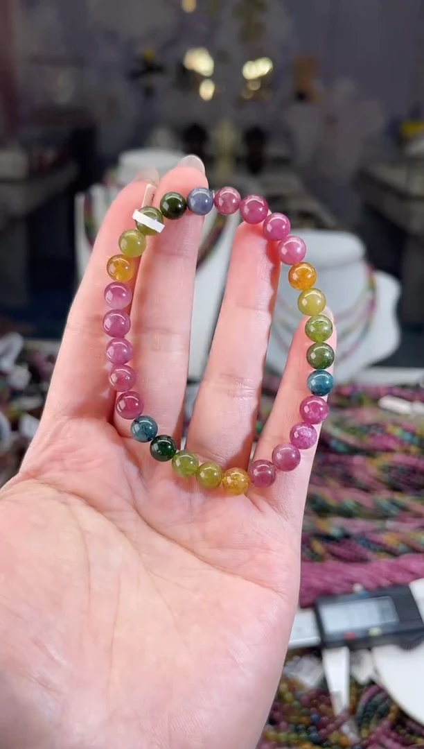 /未镶嵌碧玺6mm+碧玺单圈多样性发货