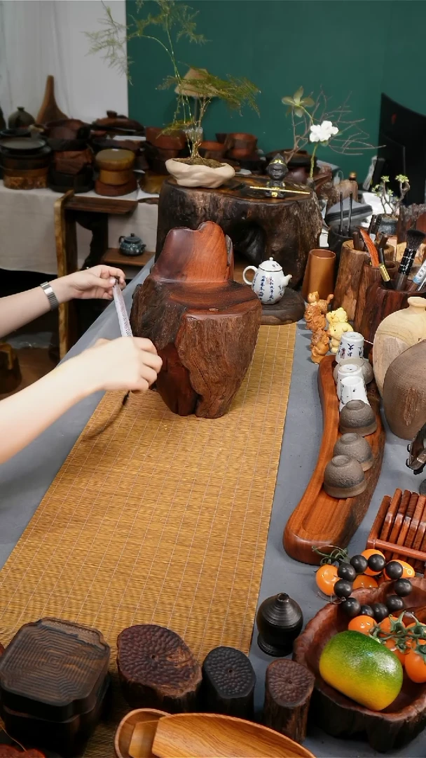 缅甸花梨置物台36-30