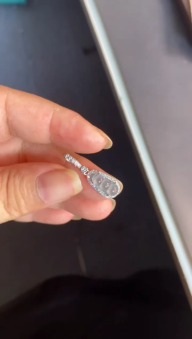 吊坠(不含链)银S925镶嵌翡翠1
