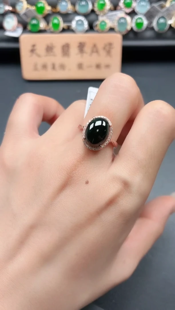 银S925镶嵌戒指翡翠11111