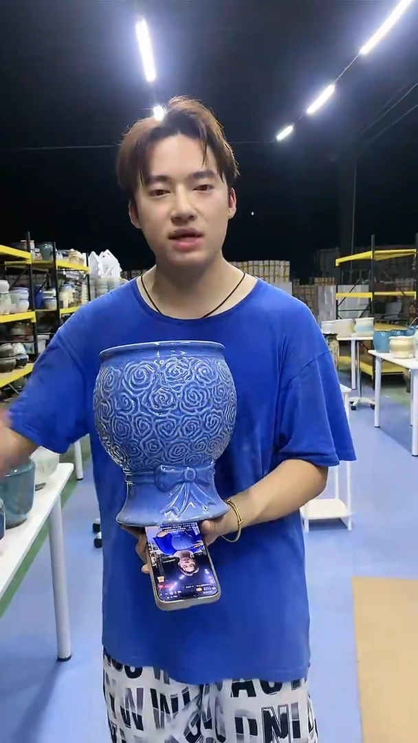 宜兴紫砂粗陶花盆