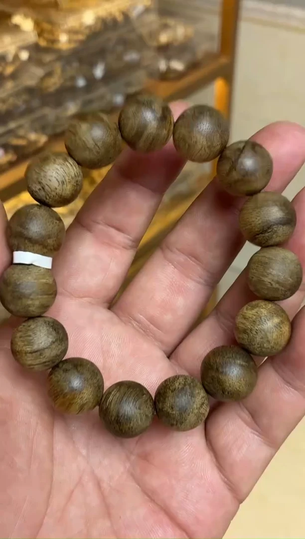 沉香手串 文莱圆珠单圈1.5多样性发其一