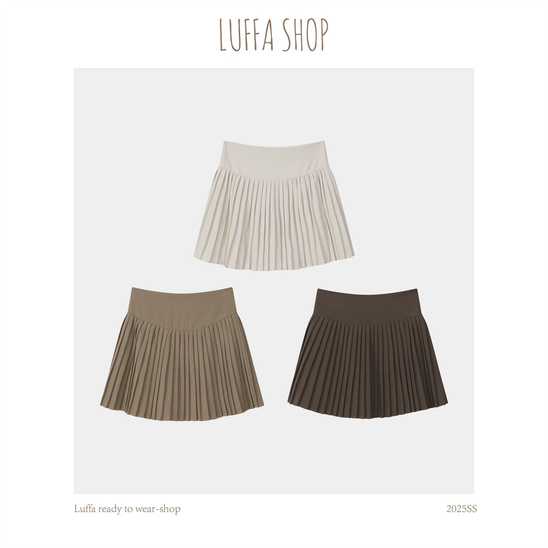 【Luffa shop】“仨色爆款裙”时尚百搭纯色百褶裙BQ20550401