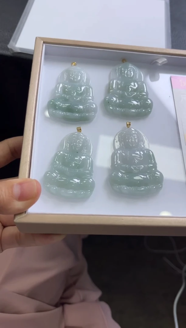 翡翠18K金镶嵌颈饰Y111 /多样性发一件/配绳子