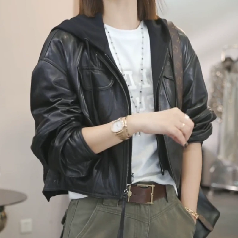 【机车女神】2025早秋新款时尚休闲气质百搭皮衣外套LK2505809