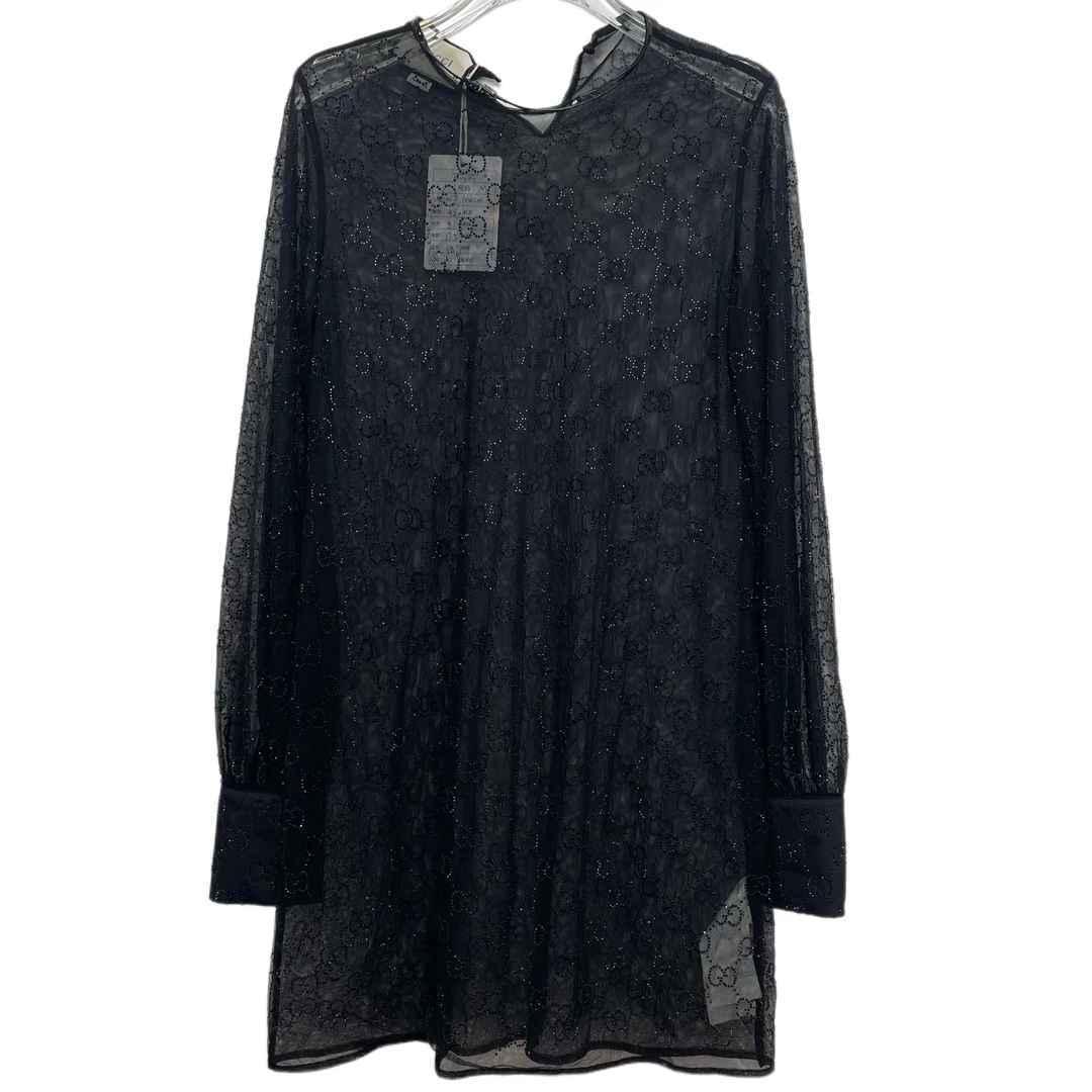 99新 GUCCI/古驰 A级 水钻蕾丝网连衣裙 J1957 M码 CS