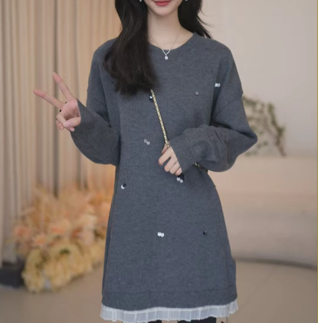 秋冬宽松加厚慵懒新款套头毛衣B1385B5A5O2