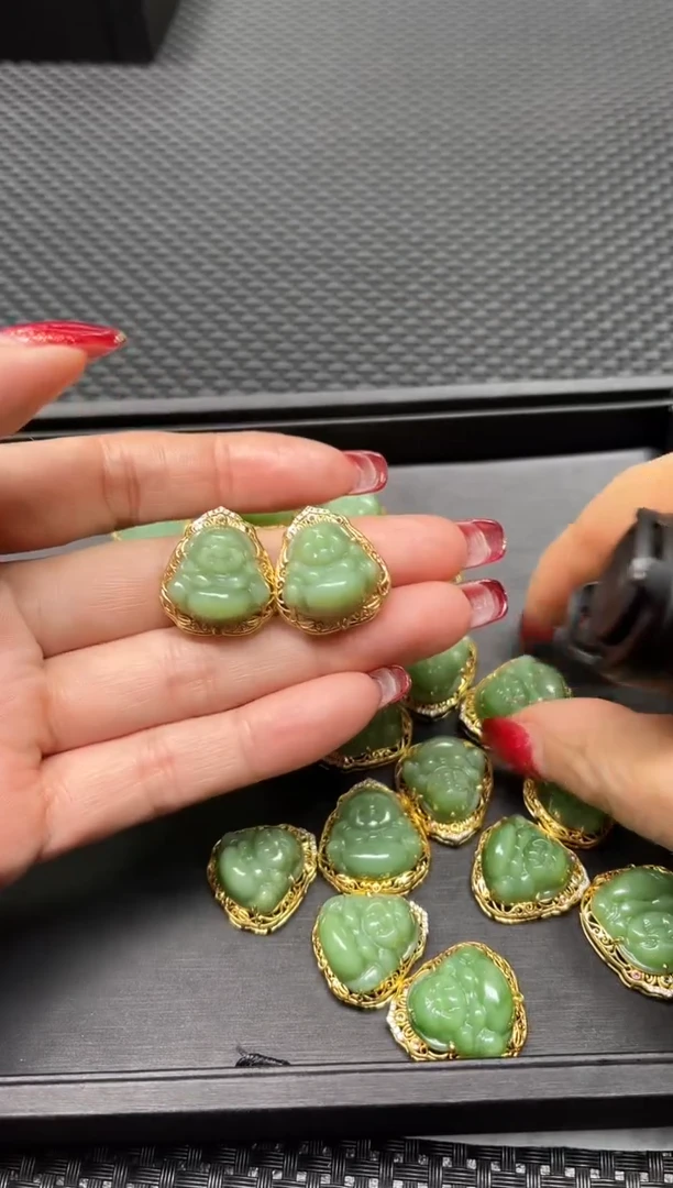 【闪购商品】和田玉吊坠18K金镶嵌多样性发1件