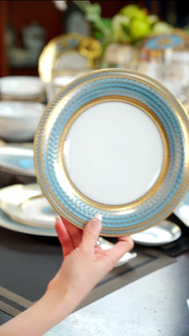 瓷片8.5英寸反边盘   1个