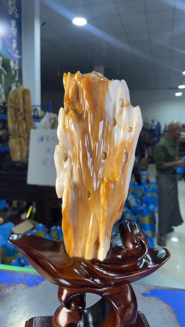 未镶嵌摆件硅化玉13