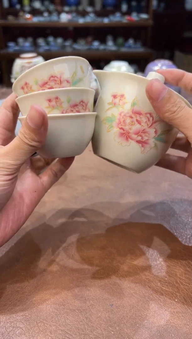 真的很便宜超好看会开片的旅行茶具