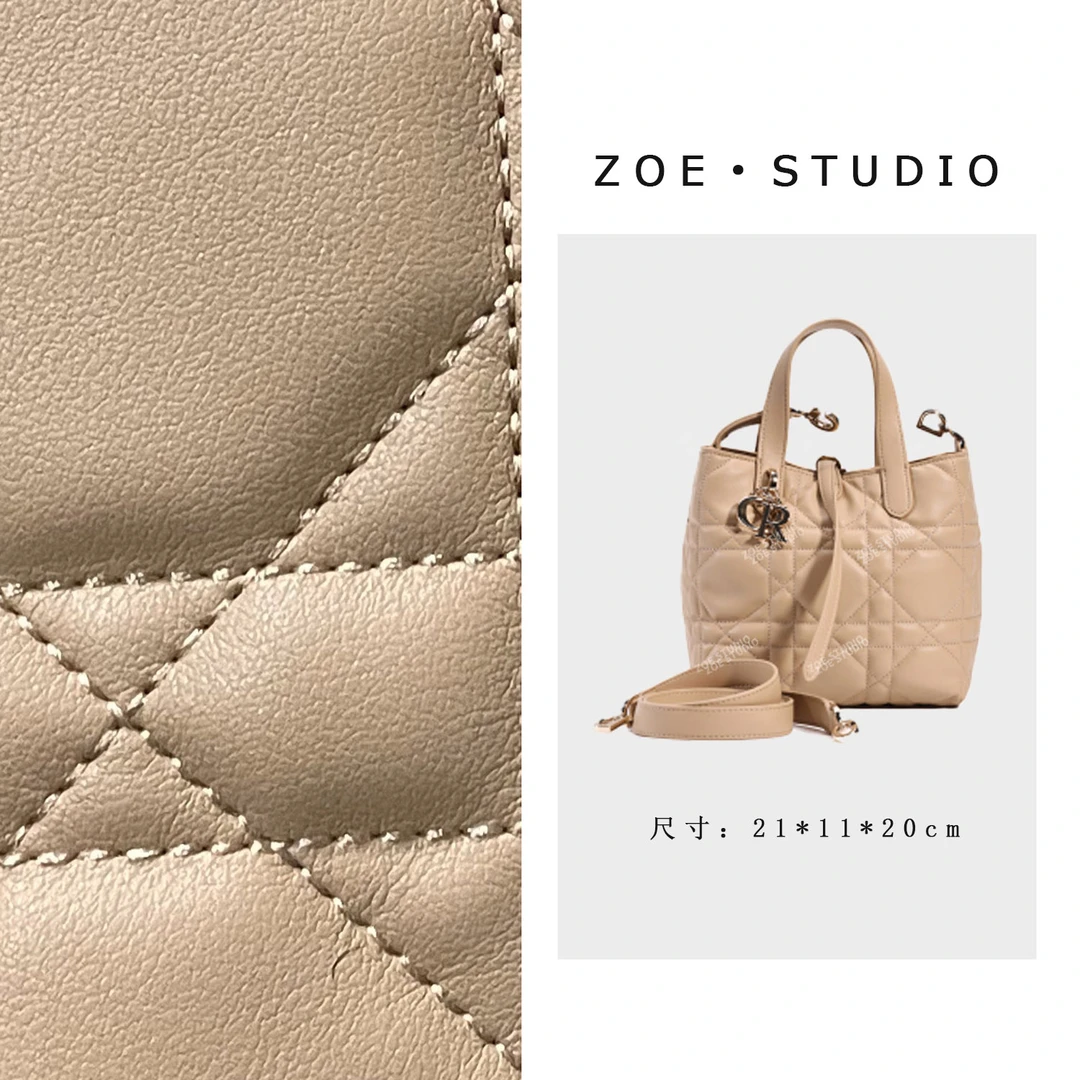 【佐伊甄选】QYX-9898-卡其色韩版时尚气质小众肩包轻奢斜挎包包女