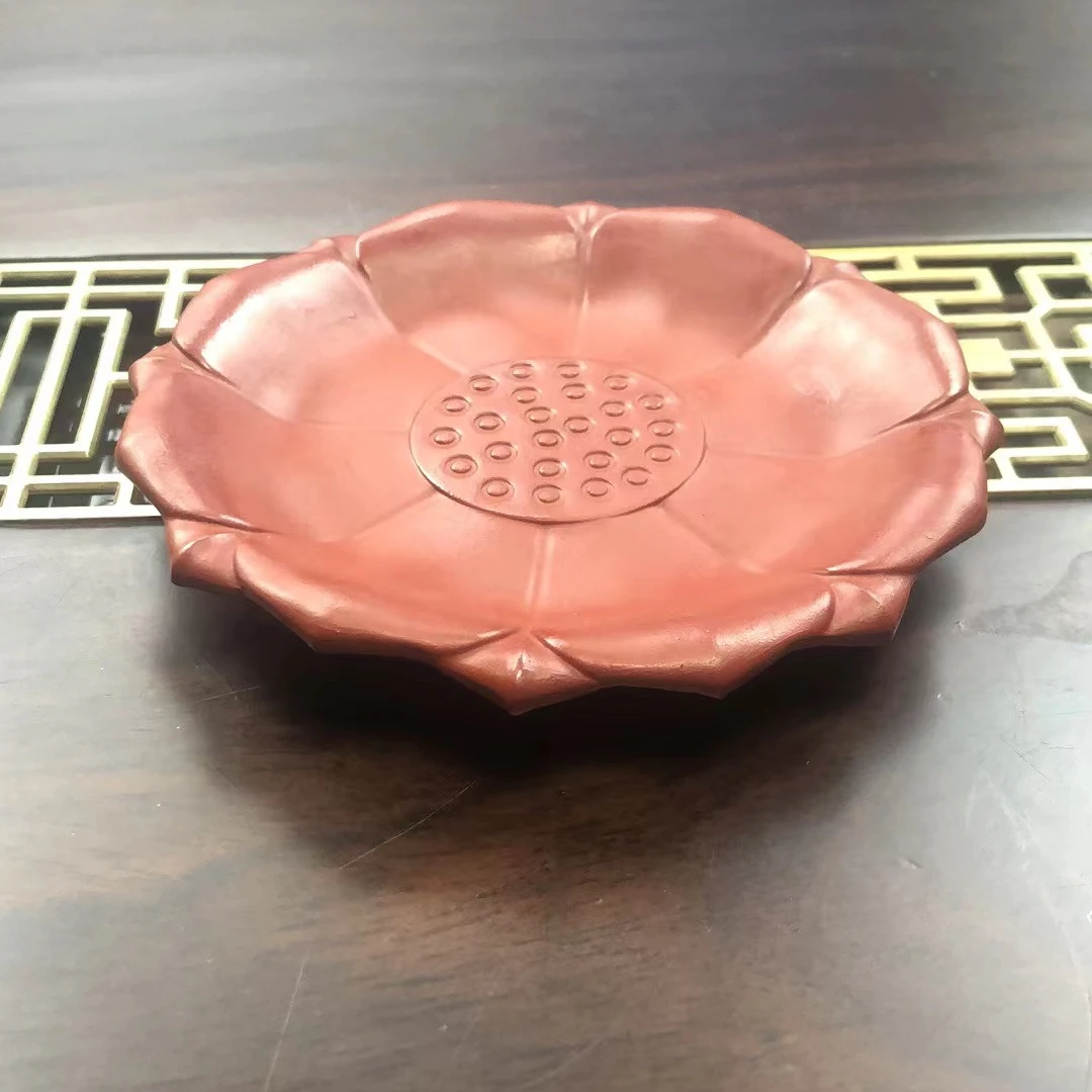 紫砂莲花茶托杯垫壶承干泡台中式茶道配件