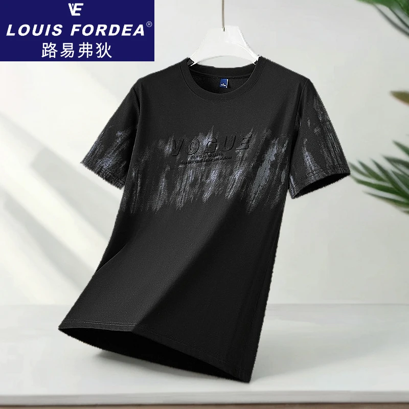 Louis Fordea/路易弗狄夏季短袖T恤男款大码UR男士Polo领短袖T恤
